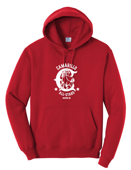 All-Star Red Pull Over Red Hoodie-Youth and Adult Sizes